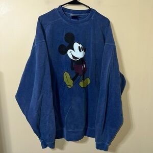 Walt Disney Vintage Mickey Mouse Long Sleeve Crewneck 2X